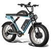 52V 23ah Dual Batteries 2000w Electric Mountain Bike Dual Motors 20 Inch Fat Tire Ebike Dual Suspension Electr Bike
