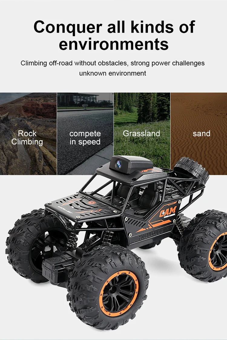 2.4Ghz Remote Control Car with Camera WiFi 720P HD FPV Camera,  1/18 Scale -Road Stunt Rc Car Gesture Rc Car