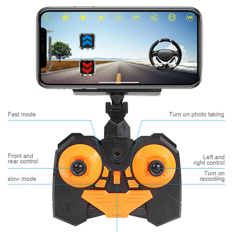 2.4Ghz Remote Control Car with Camera WiFi 720P HD FPV Camera,  1/18 Scale -Road Stunt Rc Car Gesture Rc Car