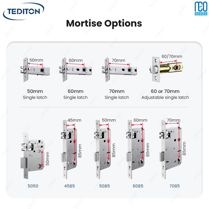Tediton NEO Cerradura Inteligente Para Puerta Hotel Electronic Digital TTlock Remote Control Waterproof Smart Door Lock