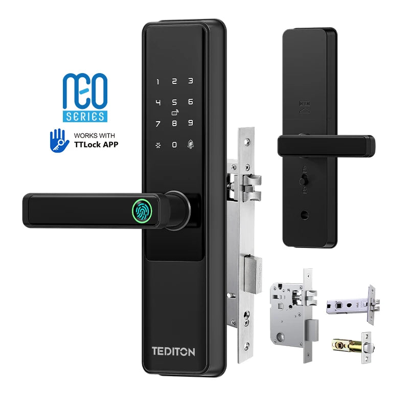 Tediton NEO Cerradura Inteligente Para Puerta Hotel Electronic Digital TTlock Remote Control Waterproof Smart Door Lock