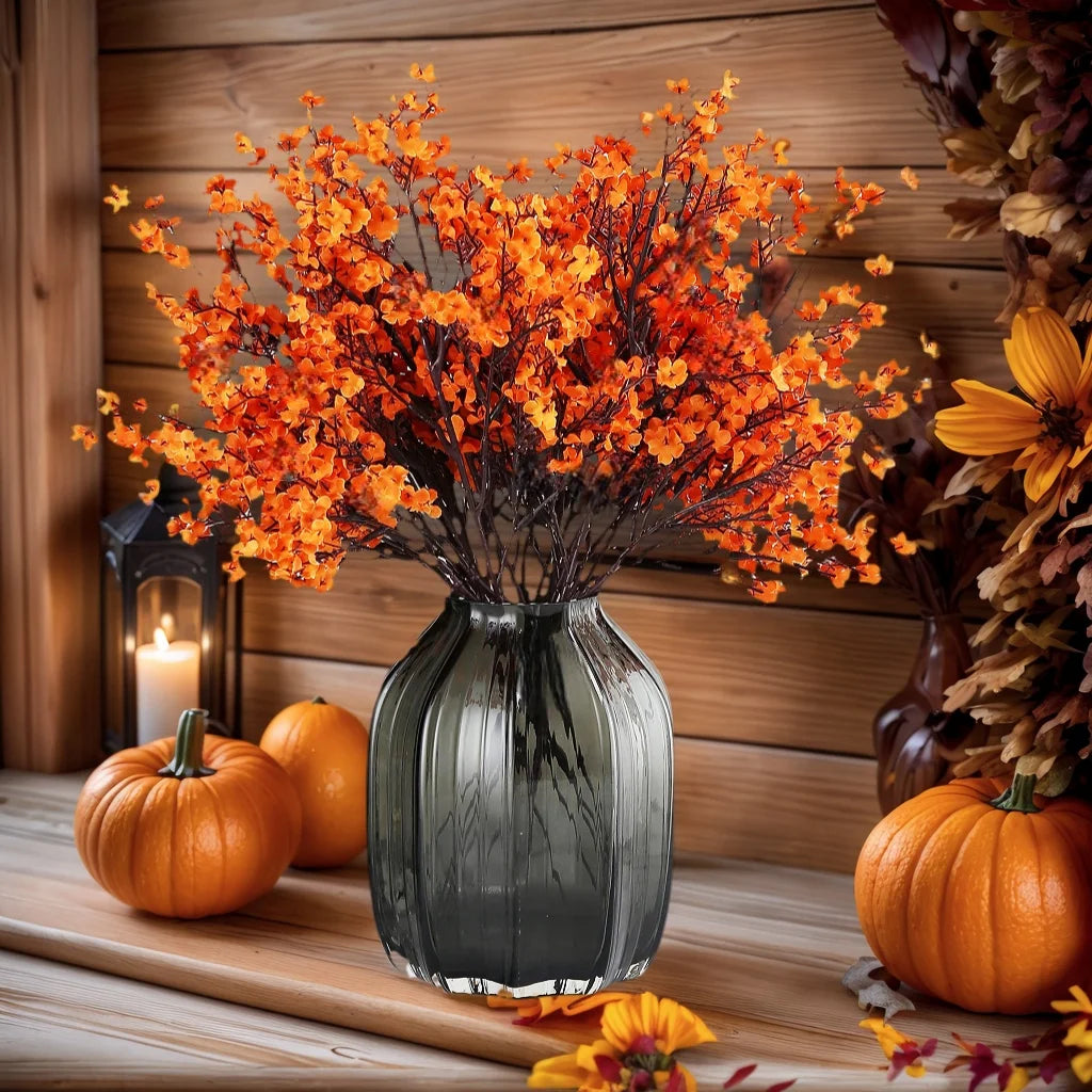 3/1Pcs Fall Babys Breath Artificial Flowers Fake Plants for Home Wedding Centerpiece Table Thanksgiving Party Autumn Decorations