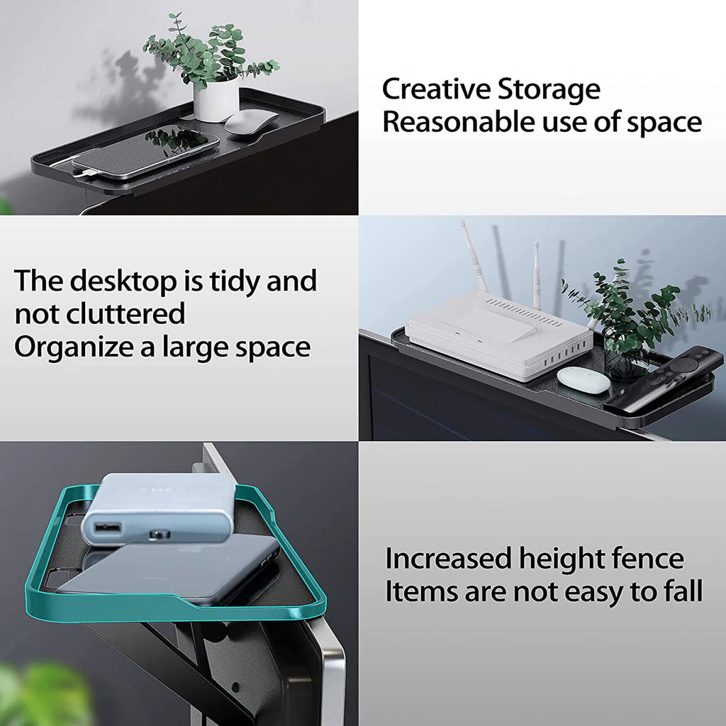 Adjustable TV Screen Top Storage Shelf Monitor Organizer Rack Holder Practical Home Storage Computer Office Multifunctional Rack