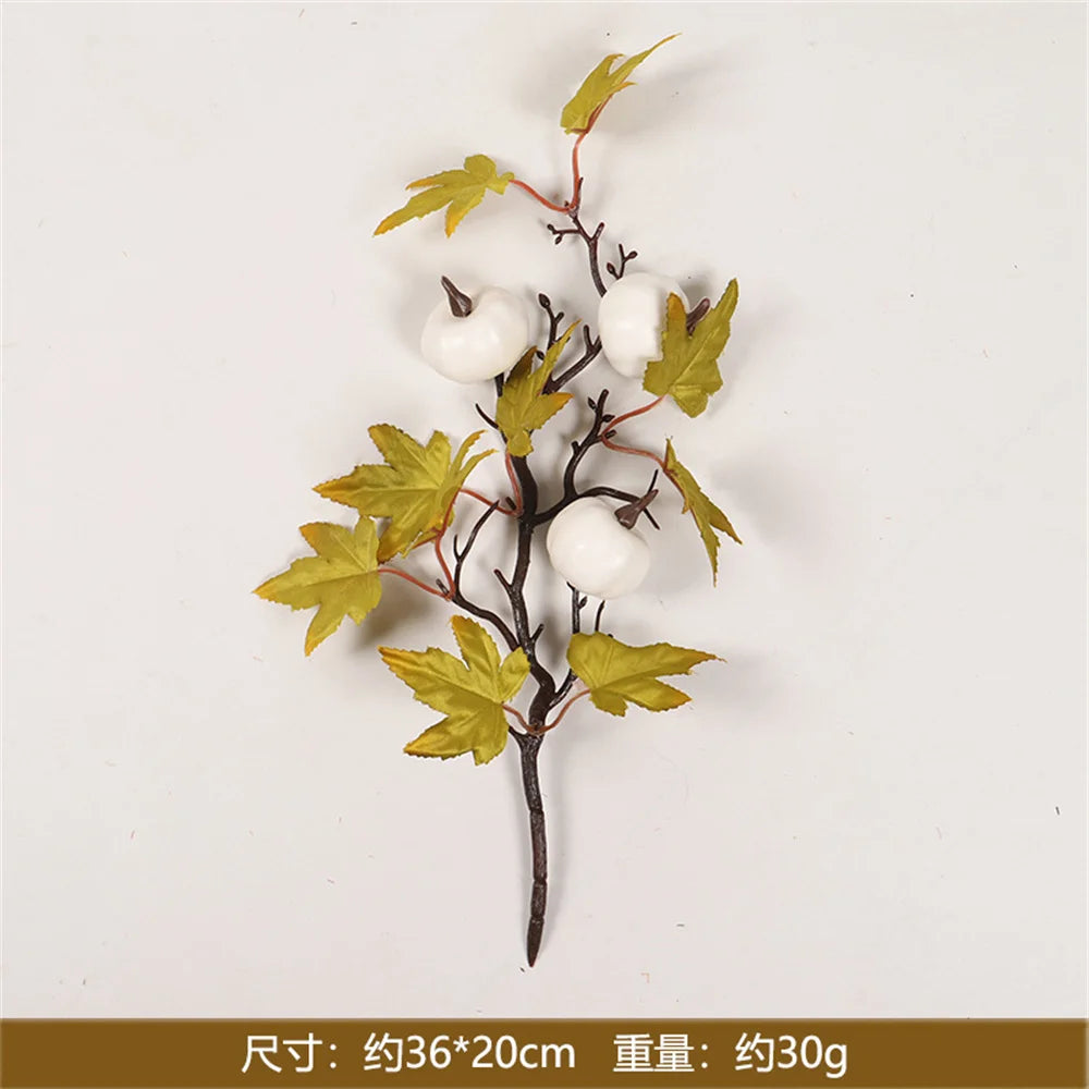 Autumn Thanksgiving Decor Maple Leaf Bunches Potted Plants Halloween Fall Decorations Artificial Greenery For Home Table