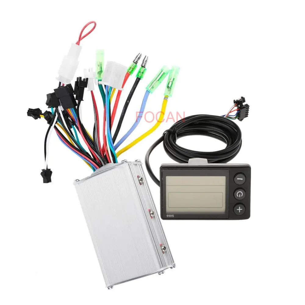 24V 36V 48V 52V 60V Electric Bicycle with LCD Display Panel E-bike Scooter Brushless Controller S866 for 250W 350W BLDC motor