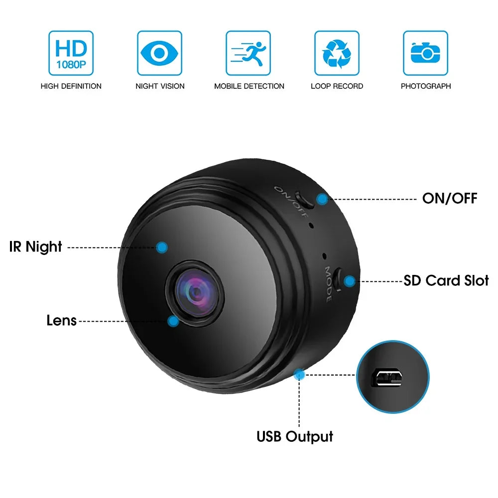 A9 Mini WiFi Camera Remote Wireless infrared 720p HD Voice Recorder Video Camcorder Night Vision Home Security Surveillance Cam